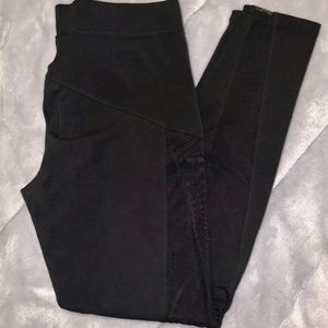 Black mesh leggings